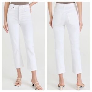 Agolde Riley Crop Jean Size 24 Whip White Ankle